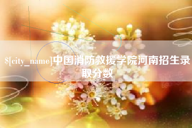 承德中国消防救援学院河南招生录取分数