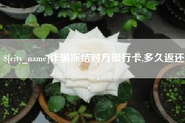 承德诈骗冻结对方银行卡,多久返还