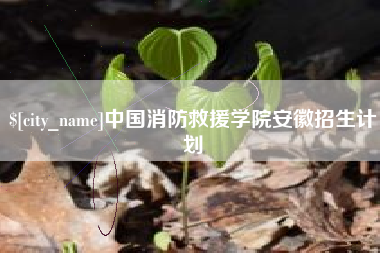 承德中国消防救援学院安徽招生计划