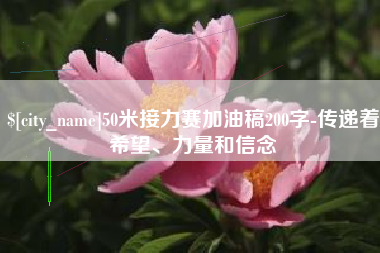 承德50米接力赛加油稿200字-传递着希望、力量和信念
