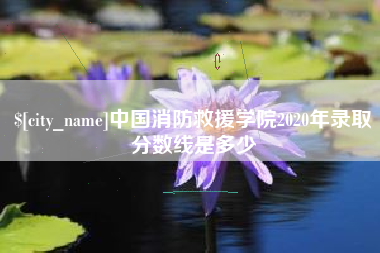 承德中国消防救援学院2020年录取分数线是多少