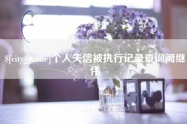 承德个人失信被执行记录查询阚继伟