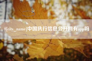承德中国执行信息公开网有app吗