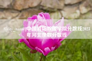 承德中国消防救援学院分数线2023年河北录取分数线