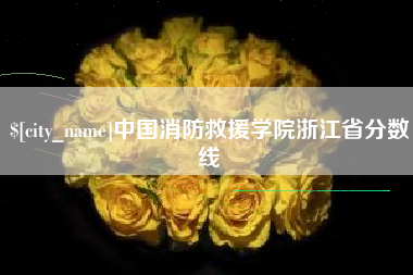 承德中国消防救援学院浙江省分数线