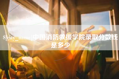 承德中国消防救援学院录取分数线是多少
