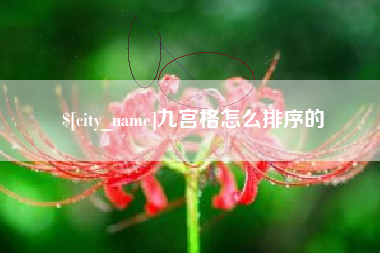 承德九宫格怎么排序的