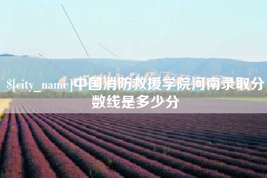 承德中国消防救援学院河南录取分数线是多少分