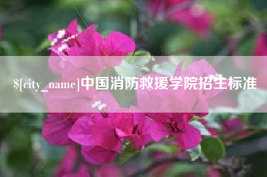 承德中国消防救援学院招生标准
