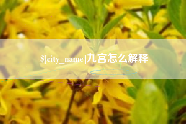 承德九宫怎么解释