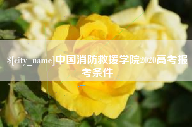 承德中国消防救援学院2020高考报考条件