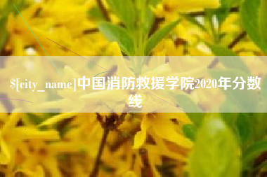 承德中国消防救援学院2020年分数线