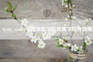 承德中国消防学院救援学院分数线